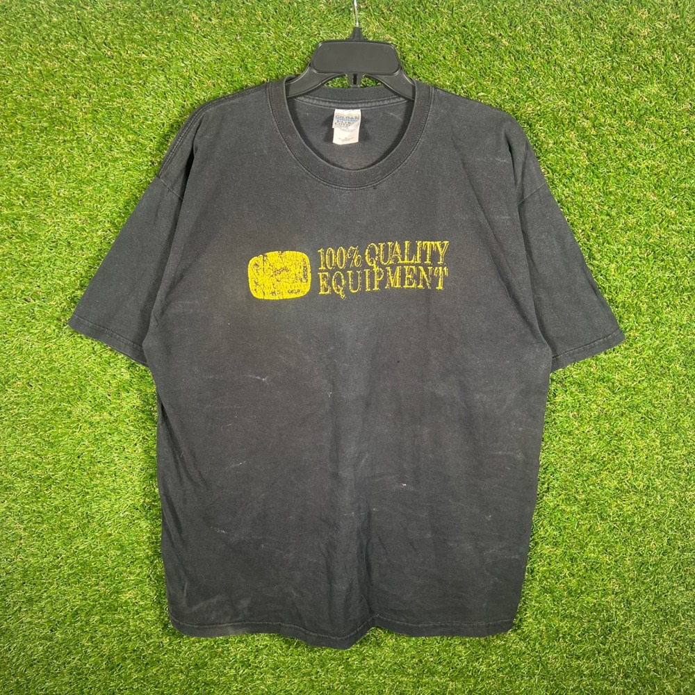 Gildan Ultra Cotton Black 100 Percent Quality Equipment T Shirt XL Y2K
